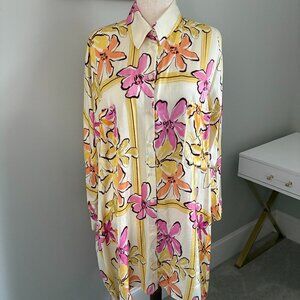 NWOT Anthropologie Corey Lynn Calter Size XL Oversized Printed Mini Shirt Dress